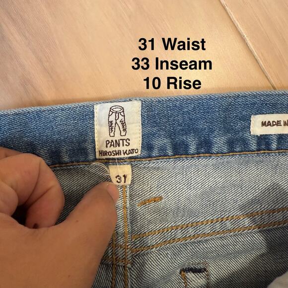 Hiroshi Kato Selvedge Jeans 31 Blue Pen Slim Streeatwear Japan Denim - Picture 7 of 11